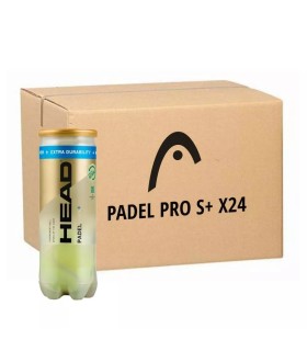 Caja de 24 tubos de 3 bolas Head Padel Pro S+ 1