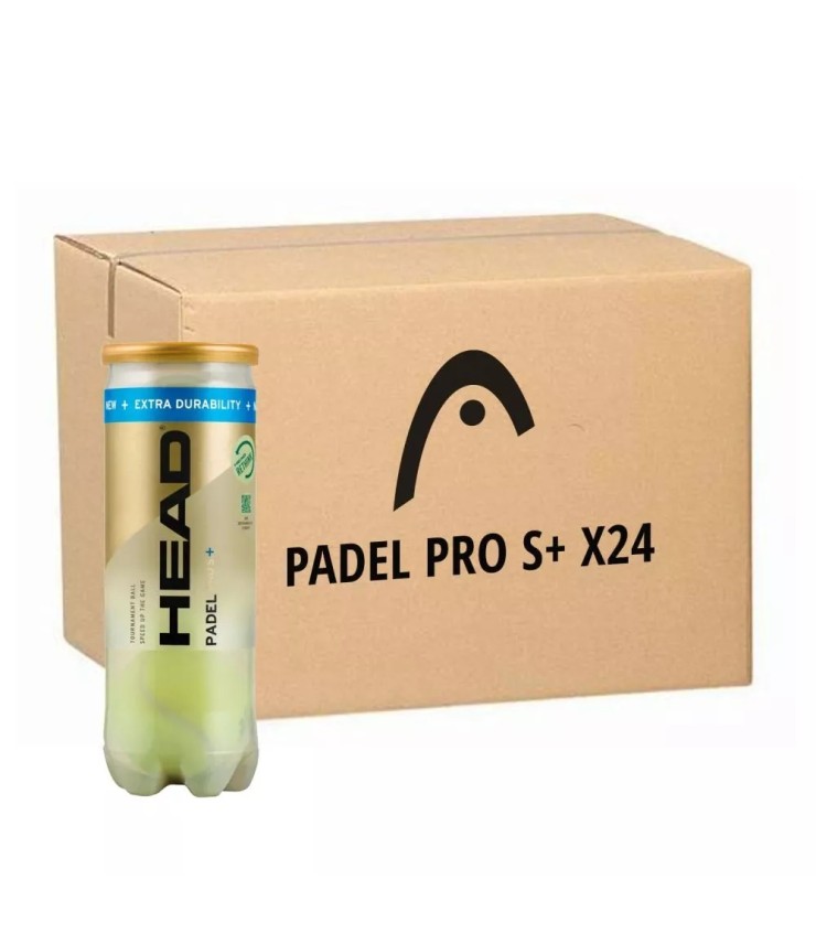 Caja de 24 tubos de 3 bolas Head Padel Pro S+ 1
