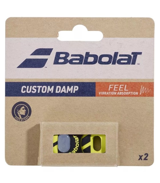 Babolat Custom Damp Negro / Amarillo x 2 Antivibradores 1