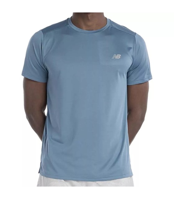 Camiseta Essentials da New Balance Azul acinzentado
