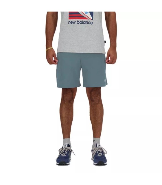 Short gris bleu New Balance Essentials