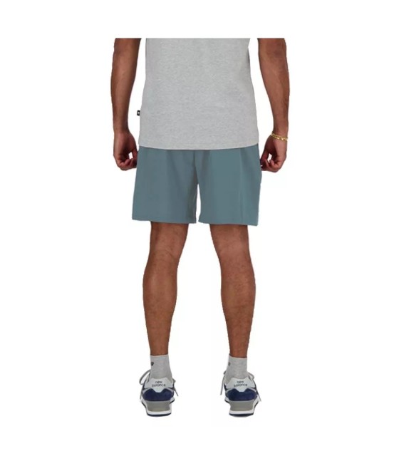 Graue blaue Shorts New Balance Essentials