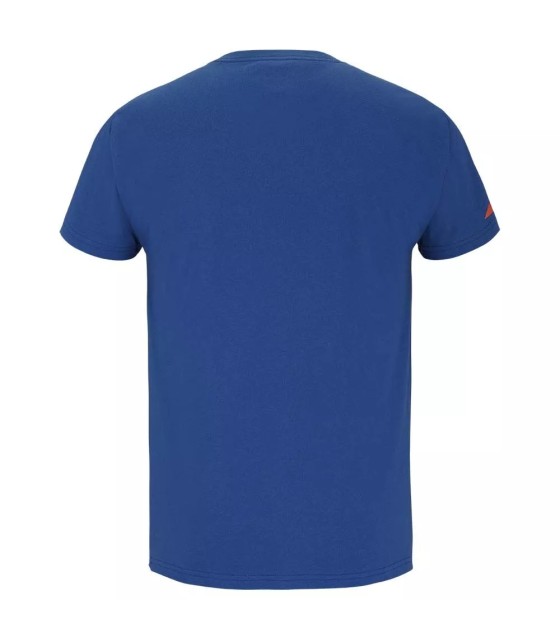 T-shirt Babolat exercício grande bandeira bleu / laranja | Ipontennis