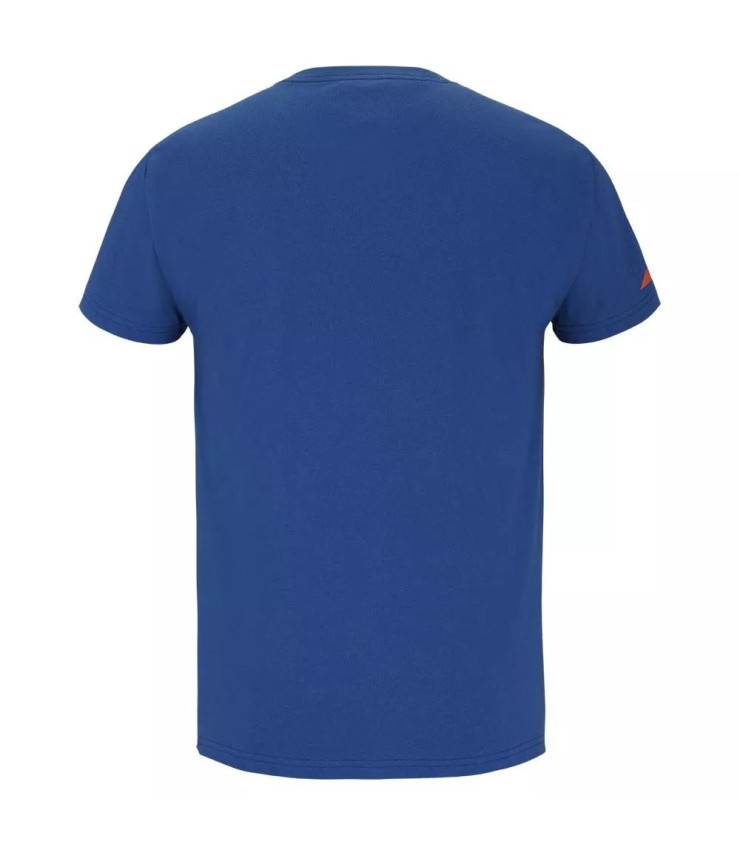 T-Shirt Babolat Exercise Big Flag Blue / Orange | Ipontennis