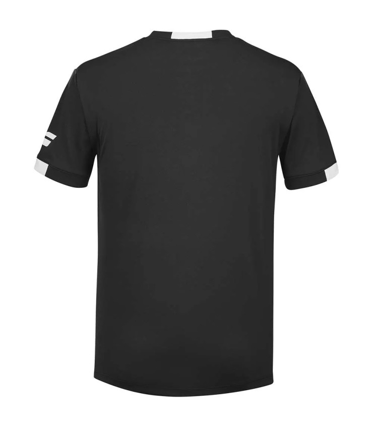 T-shirt Babolat Play Gola Redonda Preta | Ipontennis