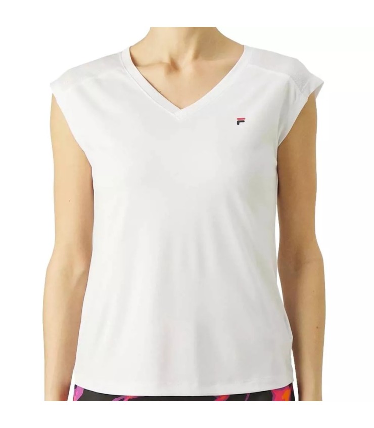 Women's White Fila Maia T-shirt | IPONTENNIS