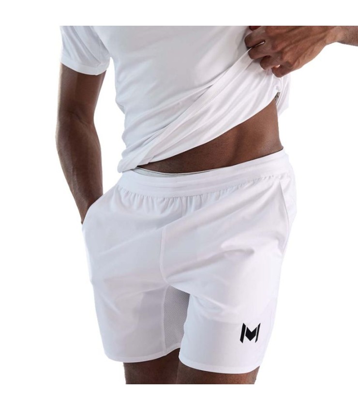 Shorts de desempenho branco mouratoglou 2