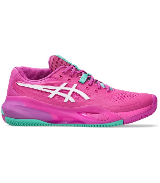 Asics Gel Résolution x Chaussures d'argile Rose / Green 1