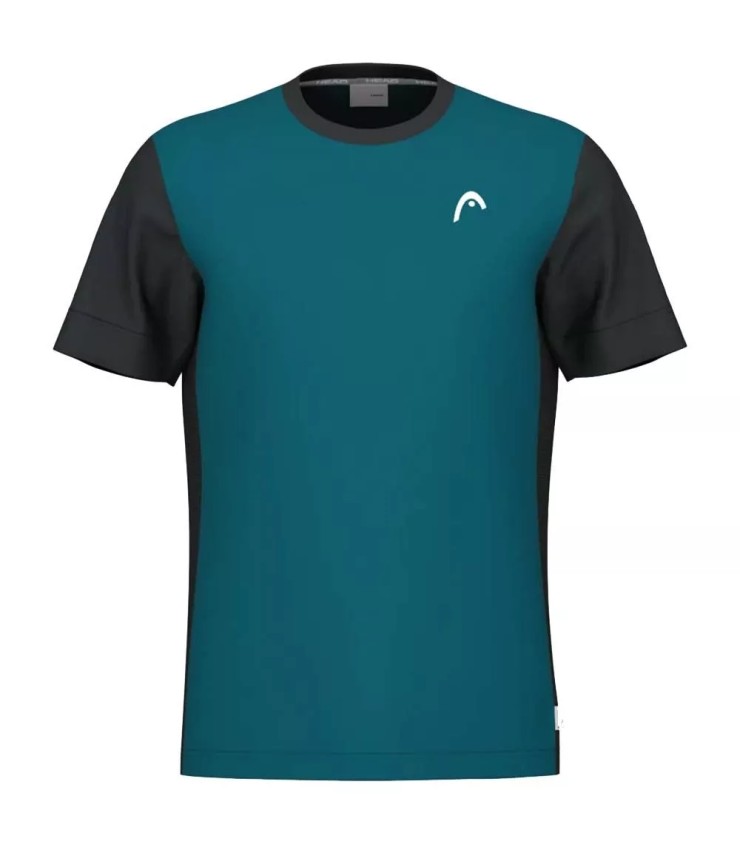 T-shirt Head Slice Verde-azulada / Azul-marinho | Ipontennis
