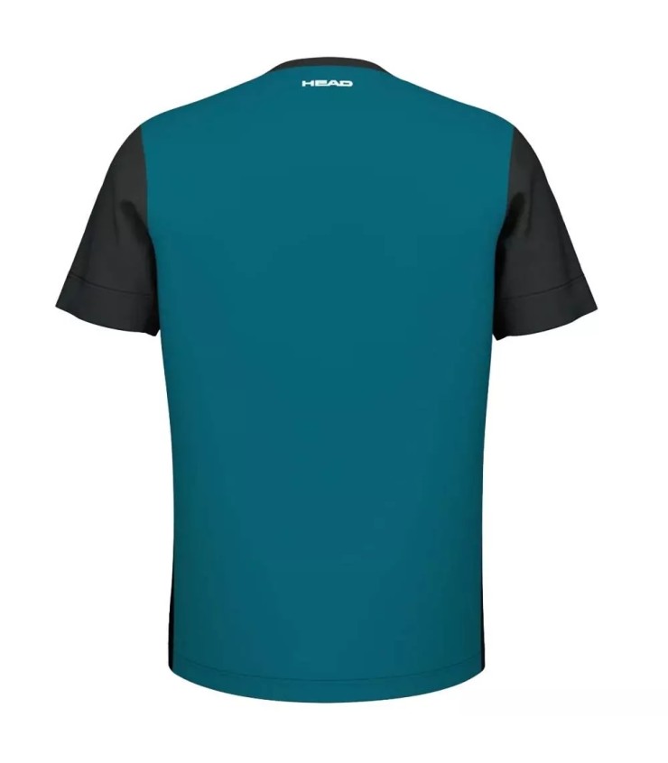 T-shirt Head Slice Verde-azulada / Azul-marinho | Ipontennis