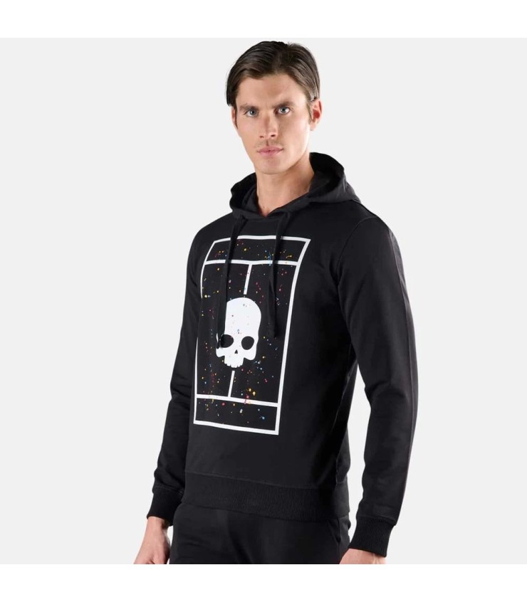 Sudadera con capucha negra Hydrogen Court Black Spark 3