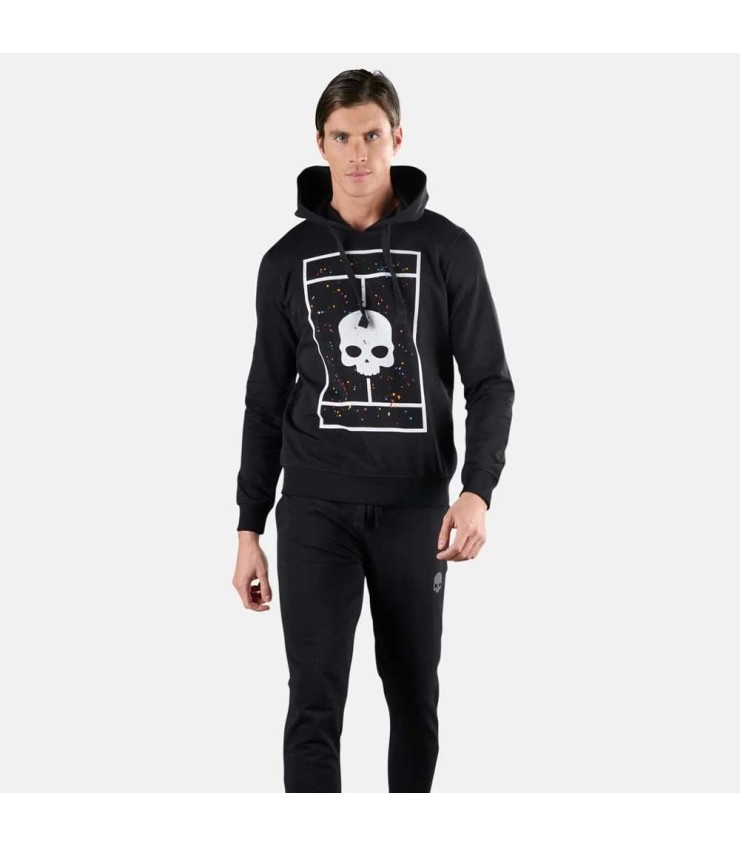 Sweatshirt com Capuz Hydrogen Court Preta Spark | Ipontennis