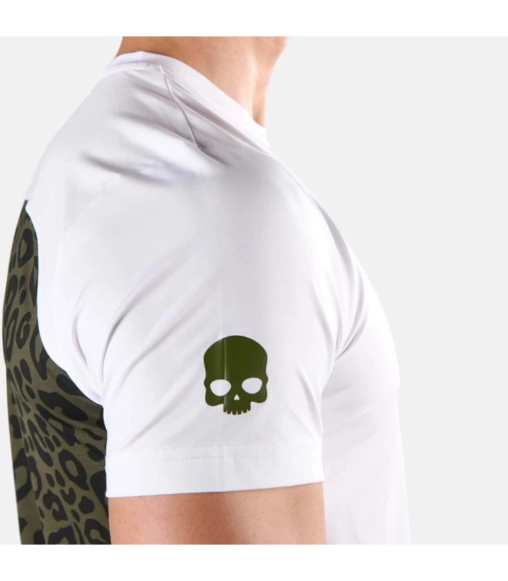 T-shirt Hydrogen Tech Panther Branca Verde | Ipontennis