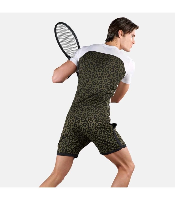 T-shirt Hydrogen Tech Panther Branca Verde | Ipontennis