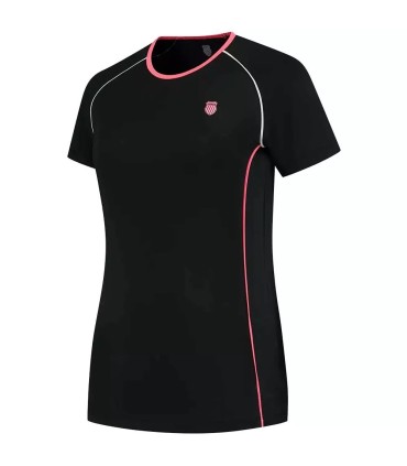Camiseta Preta para Mulher K-Swiss Hypercourt Crew Tee | IPONTENNIS