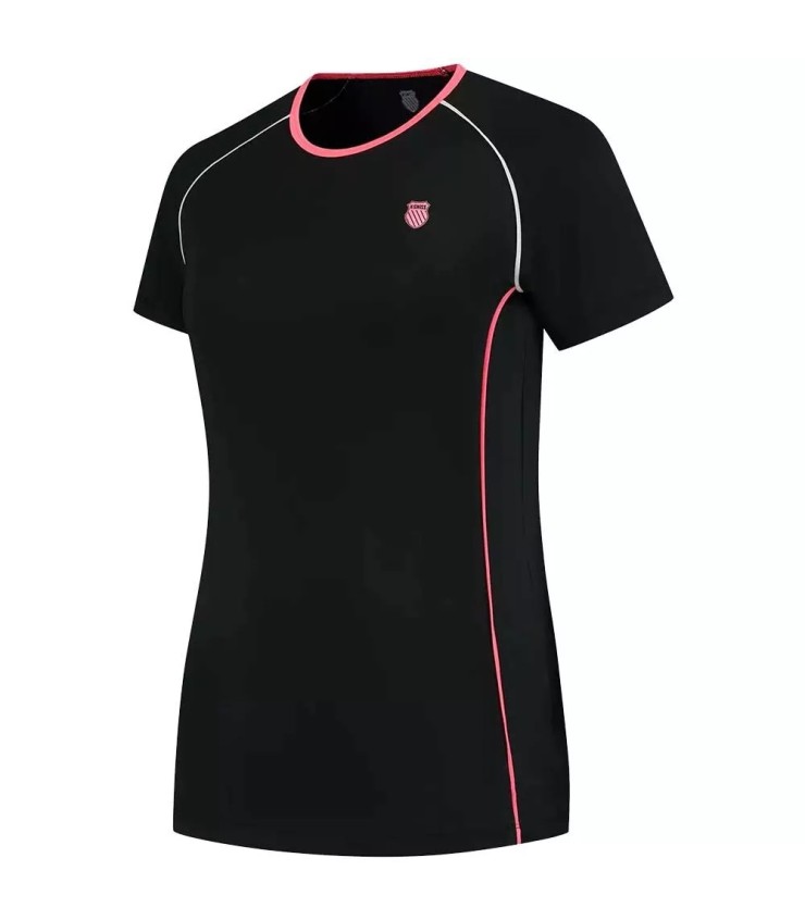 Camiseta Preta para Mulher K-Swiss Hypercourt Crew Tee | IPONTENNIS