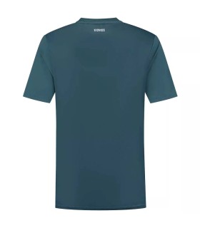 Maglietta K-Swiss Hypercourt Print Crew Blu Petrolio Rosa | IPONTENNIS