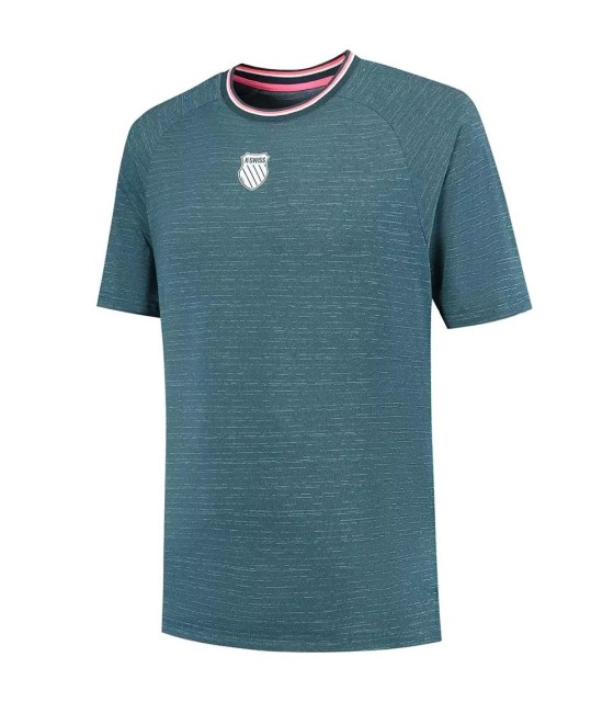 Camiseta K-Swiss Hypercourt Melange Azul Petróleo 1
