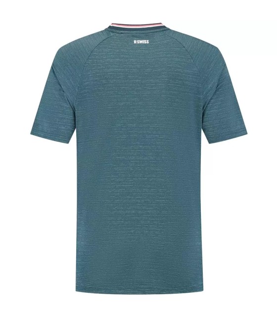 K-Swiss Hypercourt Melange T-Shirt Petrolblau | IPONTENNIS