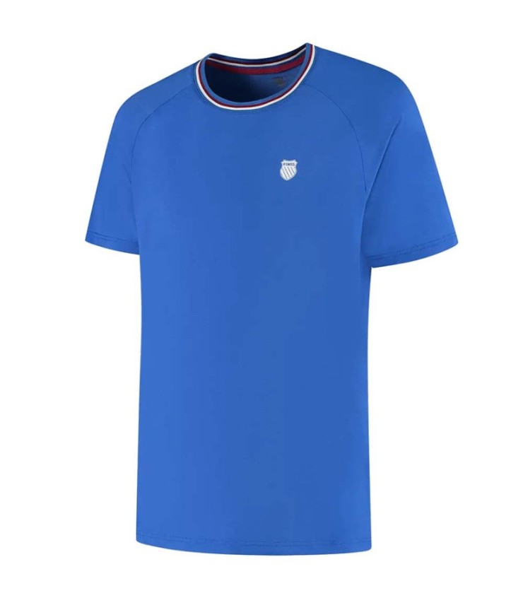 K-Swiss Hypercourt Melange Crew T-Shirt Blue 1