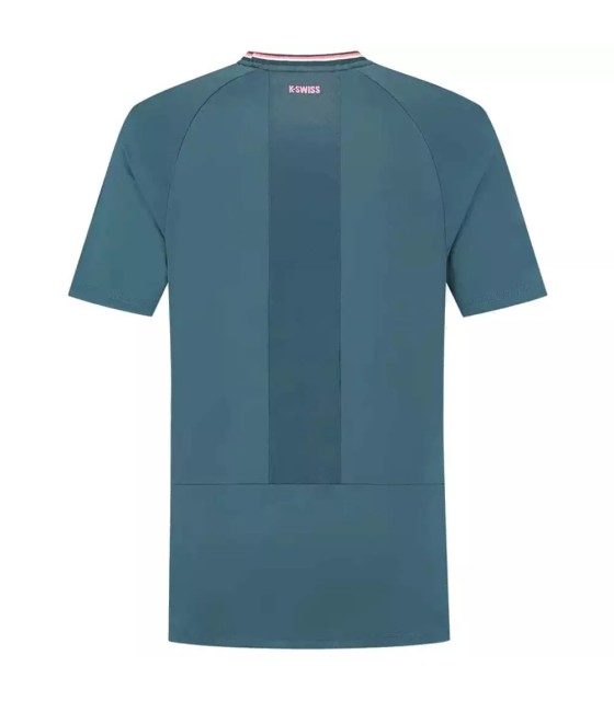 K-Swiss Hypercourt Mesh T-Shirt Petrolblau | IPONTENNIS