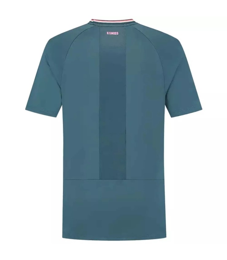 Camiseta K-Swiss Hypercourt Mesh Azul Petróleo 2