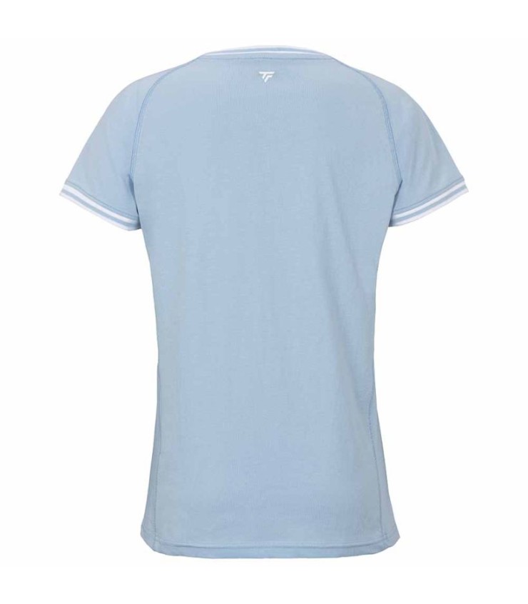 T-shirt azul do azul do céu do alongamento da equipe do TECNIFREBRE