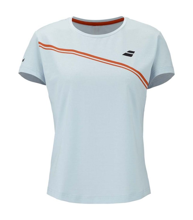 Babolat jogar boné mulher luz azul t-shirt 1