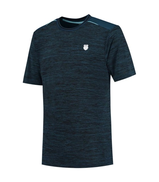 Maglietta K-Swiss Hypercourt Tee Melange Blue Opal | Ipontennis