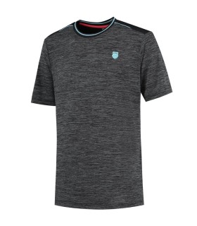 K-Swiss Hypercourt Tee Melange Black T-shirt | IPONTENNIS