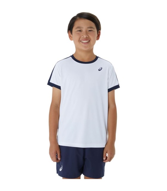 T-shirt Asics Junior Blanc / Navy 1
