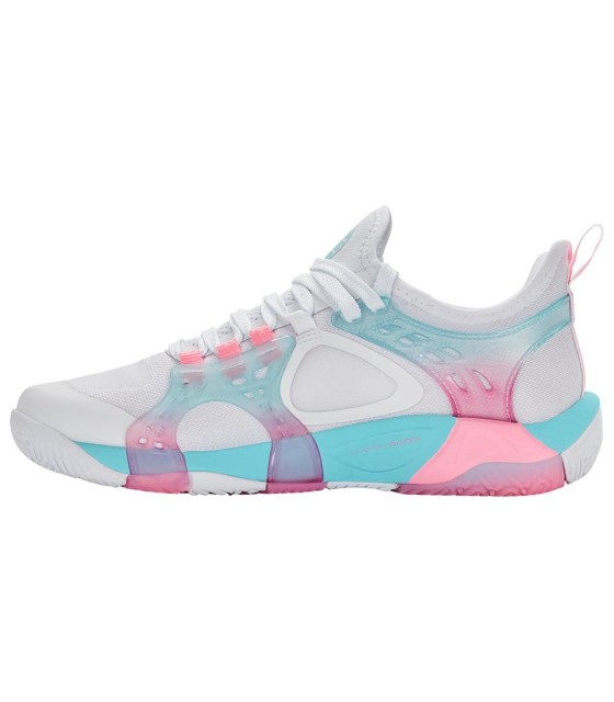 K-suíço K-frame branco / rosa / azul 5-pido tênis