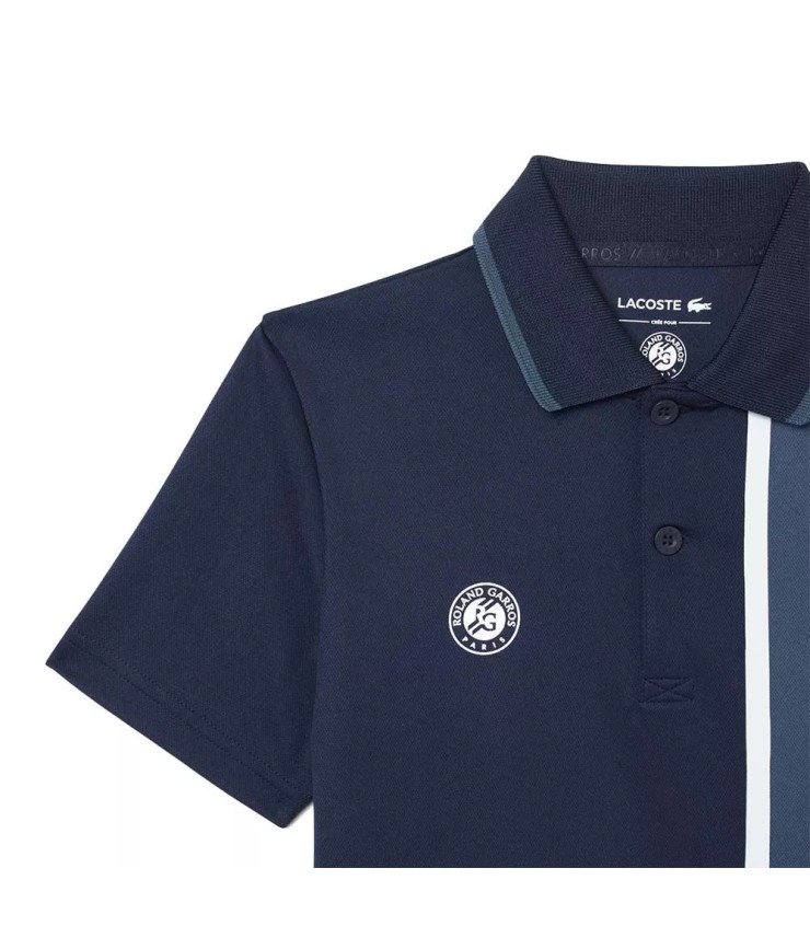 Polo Junior Bleu Marine Lacoste Sport Roland Garros