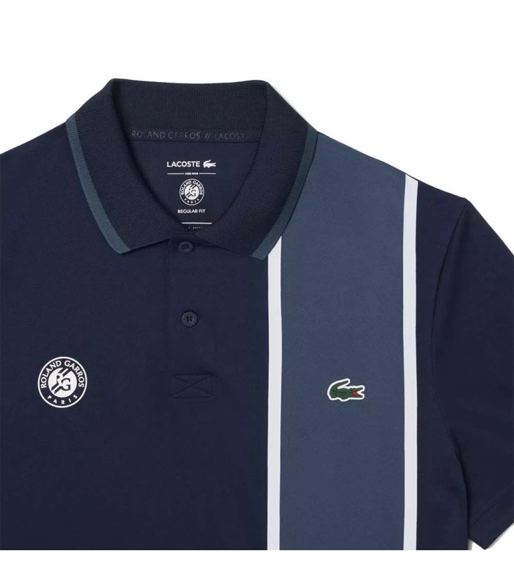 Marineblaues Polo Lacoste Sport Roland Garros