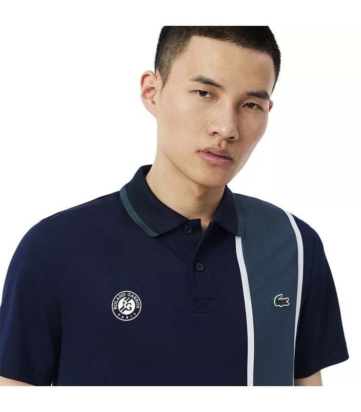 Polo azul-marinho Lacoste Sport Roland Garros