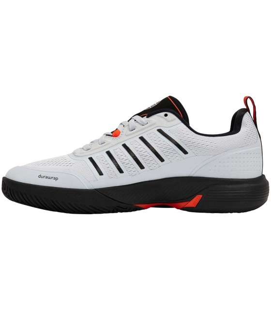 K-Swiss Ultra Court Gray / Black / Red Paddle Sneakers
