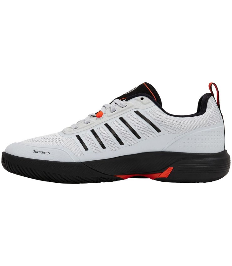K-Swiss Ultra Court Gray / Black / Red Paddle Sneakers