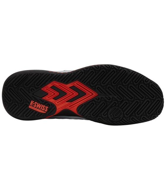 K-Swiss Ultra Court Gray Paddle Shoes / Black / Red 5