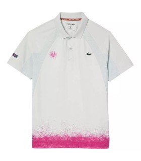 White pink Lacoste Tennis Polo x Daniil Medvedev Roland Garros