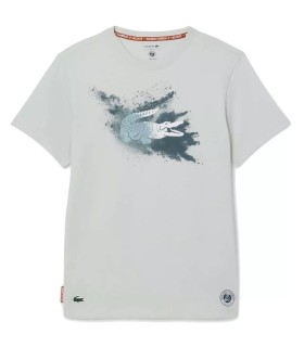 Unisex Gray T-shirt Lacoste Roland Garros