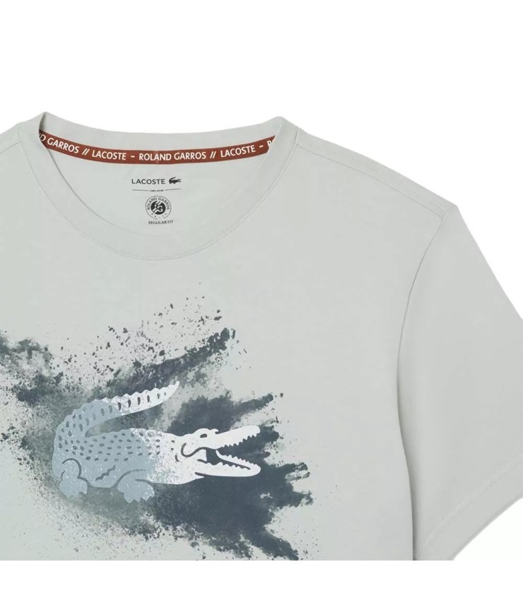 Unisex Graues T-Shirt Lacoste Roland Garros