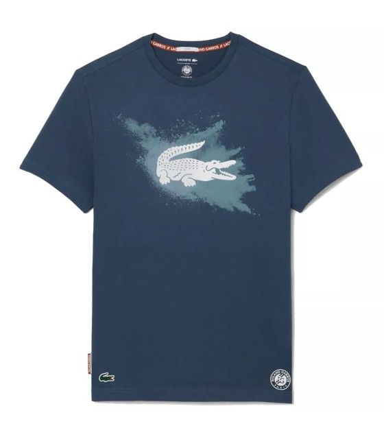 Unisex T-Shirt Marineblau Lacoste Roland Garros