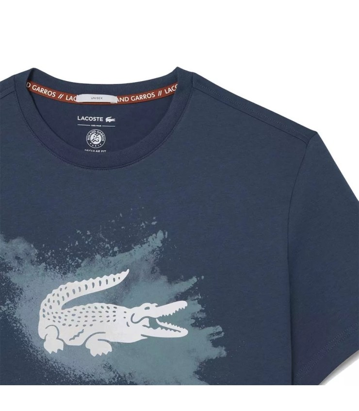 Camiseta Unisex Azul Marino Lacoste Roland Garros 2