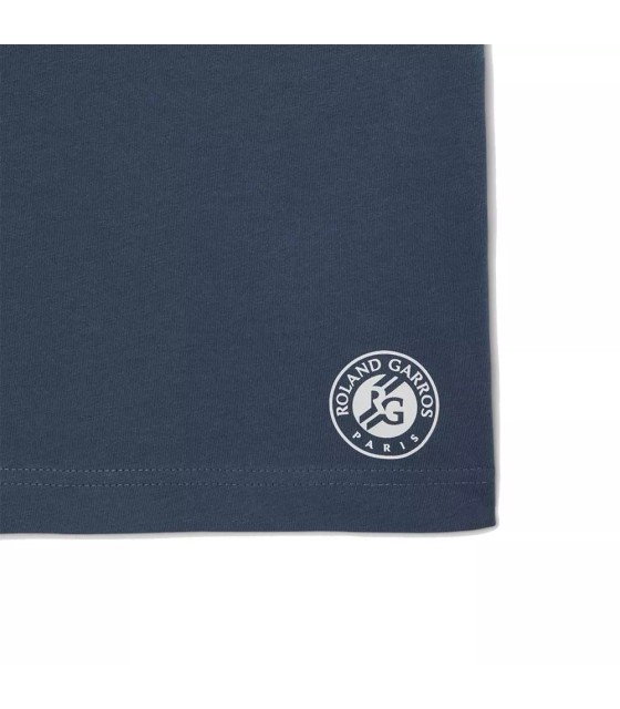 Unisex T-Shirt Marineblau Lacoste Roland Garros