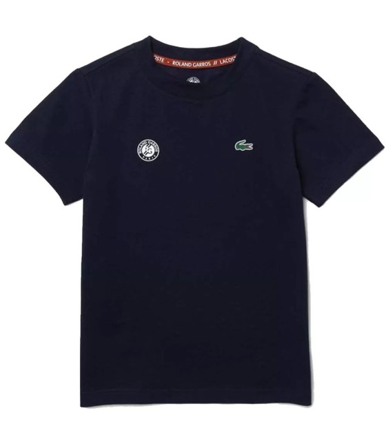 Junior T-Shirt Lacoste Roland Garros Marineblau | IPONTENNIS