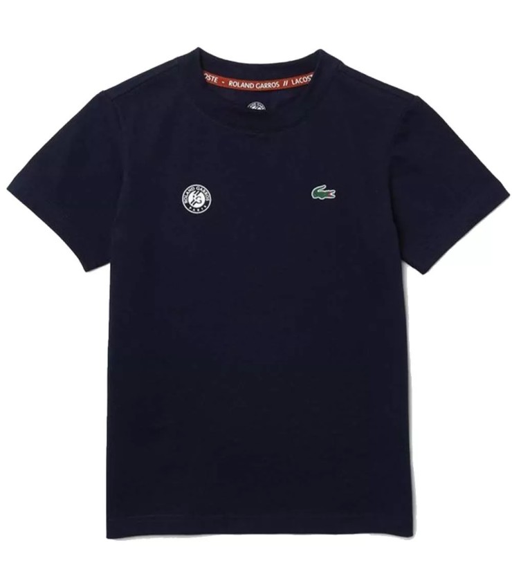 Junior T-Shirt Lacoste Roland Garros Marineblau | IPONTENNIS