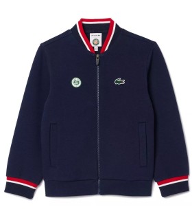 Casaco azul-marinho com fecho Lacoste Roland Garros Junior | Ipontennis