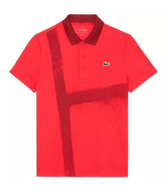 Polo Lacoste Tennis Novak Djokovic Red / Bordeaux Fan | Ipontennis