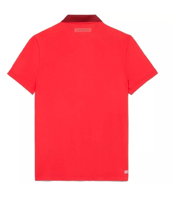 Polo Lacoste Tennis Novak Djokovic Red / Bordeaux Fan | Ipontennis