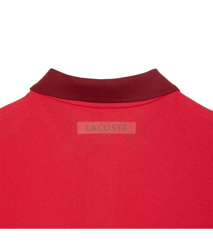 Polo Lacoste Tennis Novak Djokovic Red / Bordeaux Fan | Ipontennis